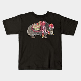 Tibetan black yak Kids T-Shirt